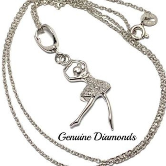 @heidizme Jewelry - Tiny Dancer Charm with Necklace Platinum over SS